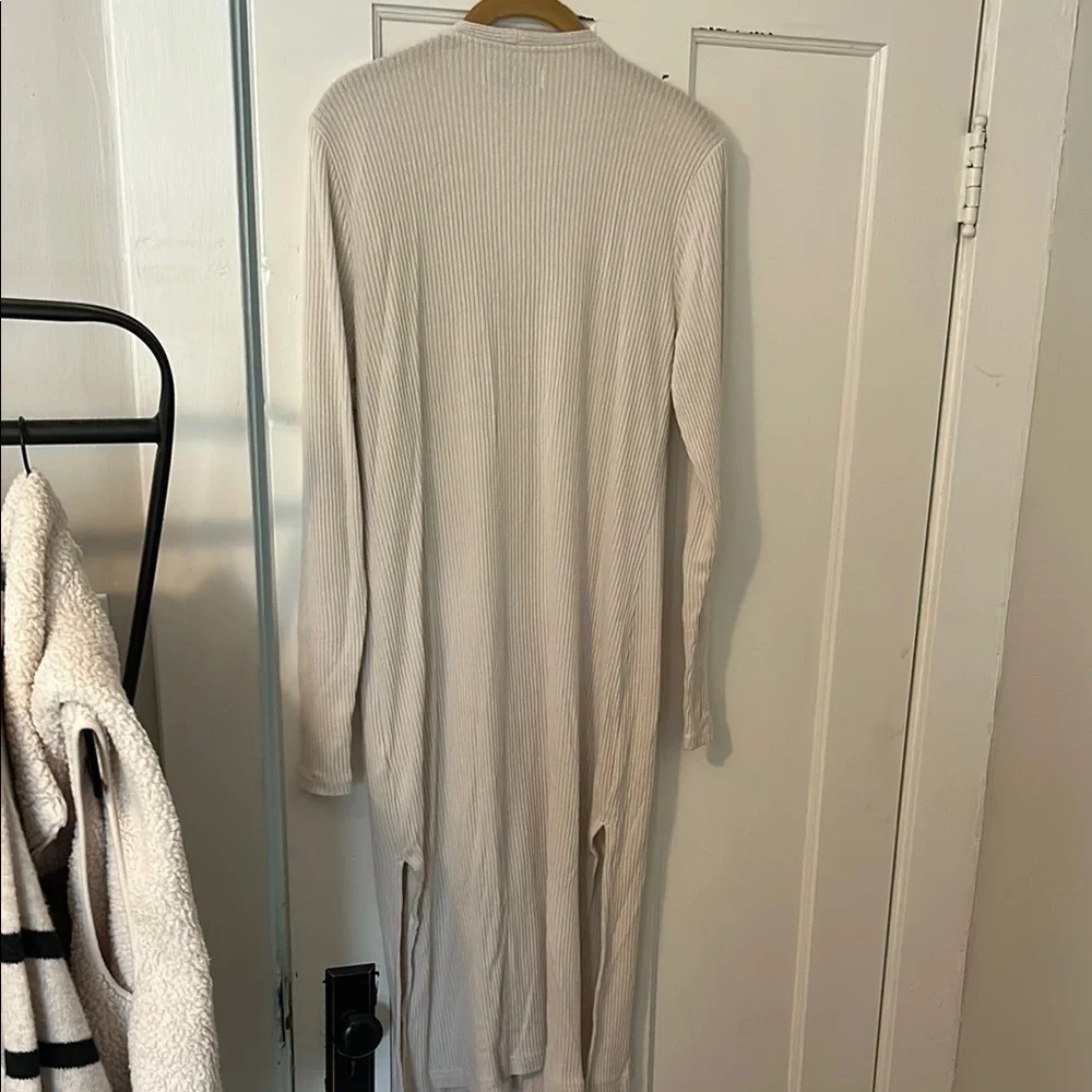 Abercrombie & Fitch Cream Ribbed Cardigan - Picture 4 of 5